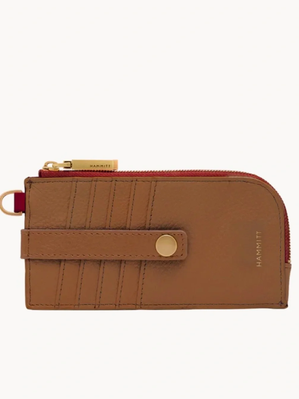 Hammitt Mahogany Brown Wallet/Card Holder w/Brushed Gold Hardware - NEW w/tags